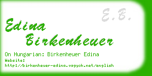 edina birkenheuer business card